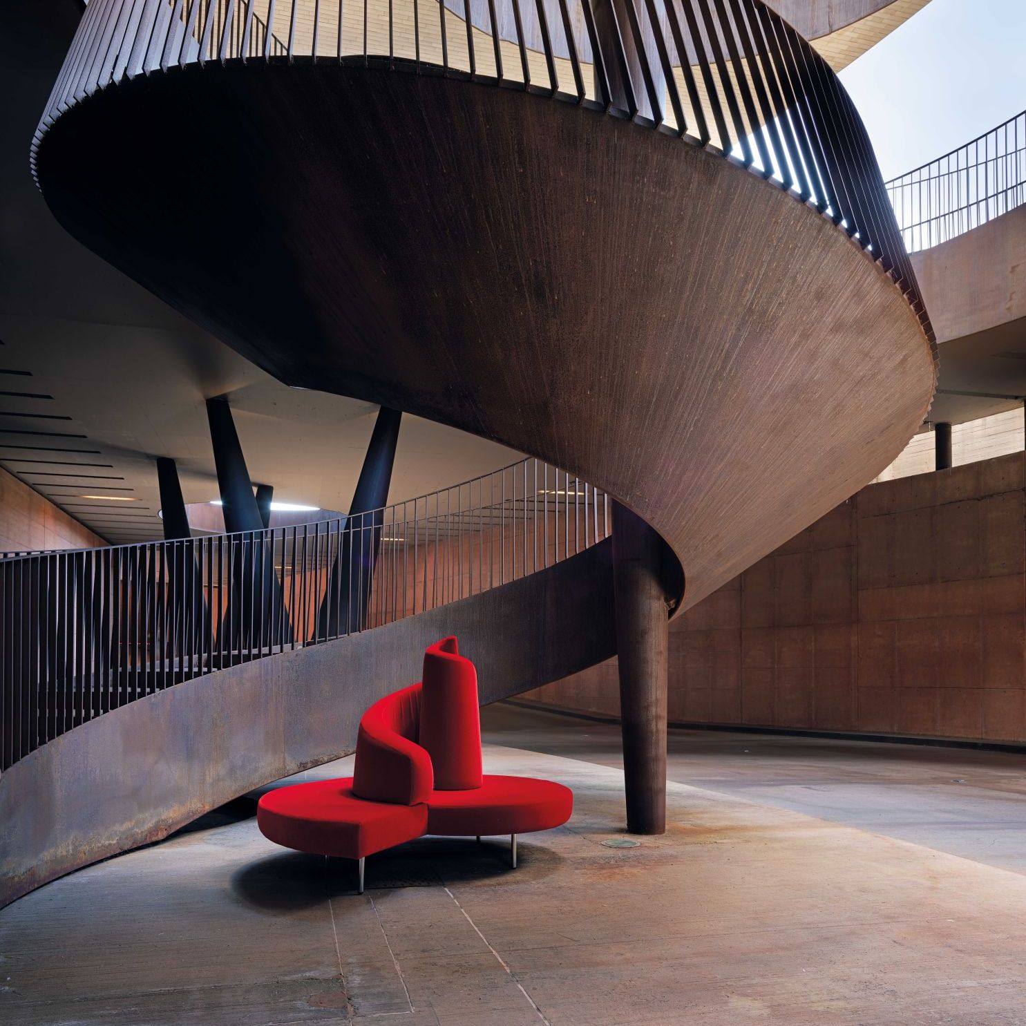   Tatlin  and the geometrical curves of the winding staircase. 