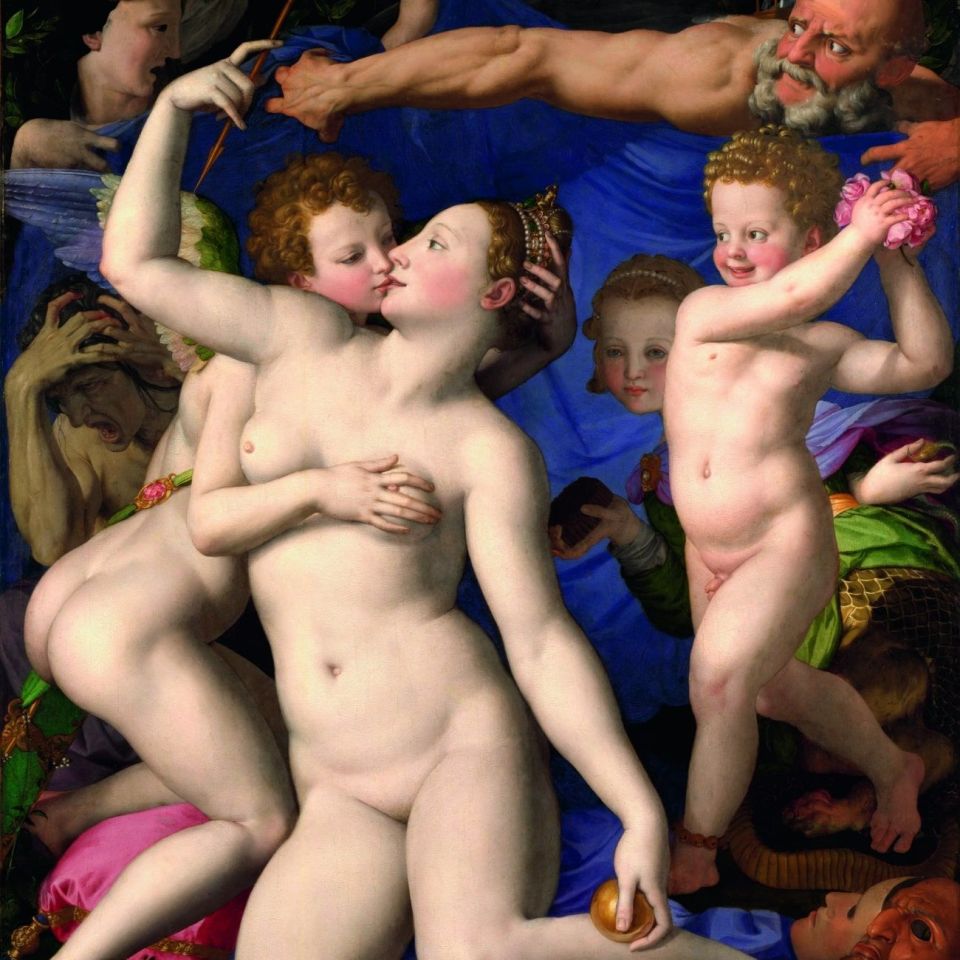  &laquo; All&eacute;gorie avec V&eacute;nus et Cupidon &raquo; Agnolo Bronzino, 1540-1545, National Gallery, Londres. 
