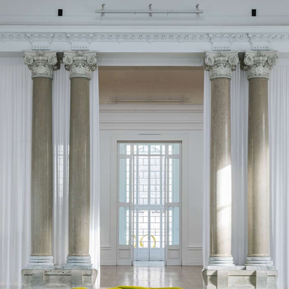   Boa . Fernando and Humberto Campana&rsquo;s sofa in the Sala delle Colonne (Hall of Columns) 